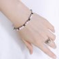 Howlite Round 6mm Smooth beads adjustable stacking bracelet | STK-3626