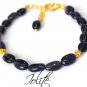Iolite Oval 6x4mm Smooth beads adjustable stacking bracelet | STK-3677