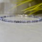 Iolite Round 2mm Faceted beads adjustable stacking bracelet | STK-3685