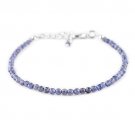 Iolite Round 3mm Faceted beads adjustable stacking bracelet | STK-3719