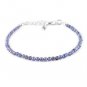Iolite Round 3mm Faceted beads adjustable stacking bracelet | STK-3719