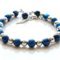 Kyanite Round 8mm Smooth beads adjustable stacking bracelet | STK-3795