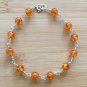 Amber Round 4.5mm Faceted beads adjustable stacking bracelet | STK-0140