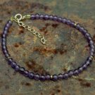 Amethyst Round 3mm Smooth beads adjustable stacking bracelet | STK-0161