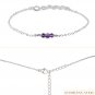Amethyst Round 3mm Smooth beads adjustable stacking bracelet | STK-0213