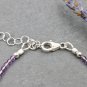 Amethyst Round 3mm Smooth beads adjustable stacking bracelet | STK-0217