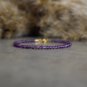 Amethyst Round 2mm Smooth beads adjustable stacking bracelet | STK-0244