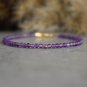 Amethyst Round 2mm Smooth beads adjustable stacking bracelet | STK-0244