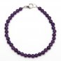 Amethyst Round 4mm Smooth beads adjustable stacking bracelet | STK-0255