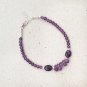 Amethyst Mix 3-5mm Smooth beads adjustable stacking bracelet | STK-0339