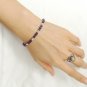 Amethyst Round 4mm Smooth beads adjustable stacking bracelet | STK-0350