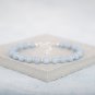 Angelite Round 6mm Smooth beads adjustable stacking bracelet | STK-0556
