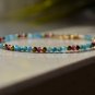 Apatite Round 2mm Faceted beads adjustable stacking bracelet | STK-0562
