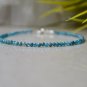 Apatite Round 3mm Faceted beads adjustable stacking bracelet | STK-0582