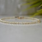 Citrine Round 2mm Faceted beads adjustable stacking bracelet | STK-2138