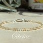 Citrine Round 3mm Faceted beads adjustable stacking bracelet | STK-2170