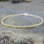 Citrine Round 2mm Faceted beads adjustable stacking bracelet | STK-2175