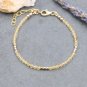 Citrine Round 3mm Faceted beads adjustable stacking bracelet | STK-2201