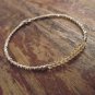 Citrine Round 4mm Faceted beads adjustable stacking bracelet | STK-2214