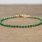 Emerald Round 3mm Faceted beads adjustable stacking bracelet | STK-2422