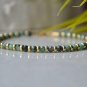 Emerald Round 3mm Faceted beads adjustable stacking bracelet | STK-2424