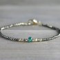Emerald Round 3mm Faceted beads adjustable stacking bracelet | STK-2510