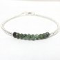 Emerald Round 4mm Faceted beads adjustable stacking bracelet | STK-2526