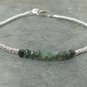 Emerald Round 4mm Faceted beads adjustable stacking bracelet | STK-2526
