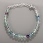 Fluorite Round 6mm Smooth beads adjustable stacking bracelet | STK-2829