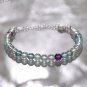 Fluorite Round 6mm Smooth beads adjustable stacking bracelet | STK-2829