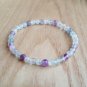 Fluorite Round 4mm Smooth beads adjustable stacking bracelet | STK-2832