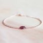 Garnet Oval 10x12 Faceted beads adjustable stacking bracelet | STK-3010