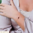 Garnet Round 2-4mm Smooth beads adjustable stacking bracelet | STK-3025