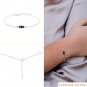 Garnet Round 2-4mm Smooth beads adjustable stacking bracelet | STK-3025