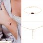 Garnet Round 2-4mm Smooth beads adjustable stacking bracelet | STK-3025