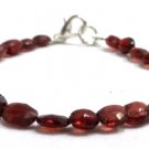 Garnet Oval 4-6mm Faceted beads adjustable stacking bracelet | STK-3026