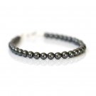 Hematite Round 5mm Smooth beads adjustable stacking bracelet | STK-3497