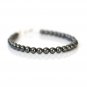 Hematite Round 5mm Smooth beads adjustable stacking bracelet | STK-3497