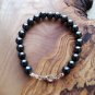 Hematite Round 8mm Smooth beads adjustable stacking bracelet | STK-3498