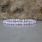 Kunzite Round 4mm Faceted beads adjustable stacking bracelet | STK-3789