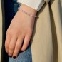 Kunzite Round 4mm Faceted beads adjustable stacking bracelet | STK-3789