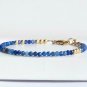 Kyanite Round 3mm Faceted beads adjustable stacking bracelet | STK-3796