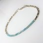 Larimar Round 3mm Faceted beads adjustable stacking bracelet | STK-4406