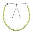 Peridot Round 3mm Faceted beads adjustable stacking bracelet | STK-5029