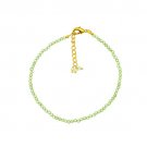 Peridot Round 2mm Faceted beads adjustable stacking bracelet | STK-5031