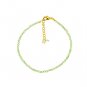 Peridot Round 2mm Faceted beads adjustable stacking bracelet | STK-5031