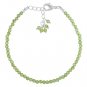 Peridot Round 3mm Faceted beads adjustable stacking bracelet | STK-5034