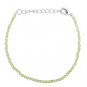 Peridot Round 2mm Faceted beads adjustable stacking bracelet | STK-5045
