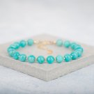 Amazonite Round 6mm Smooth beads adjustable stacking bracelet | STK-0062