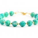 Amazonite Round 8mm Smooth beads adjustable stacking bracelet | STK-0064